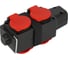 Колодка ЭРА KB-4e-R-IP44 с заземлением 4 розетки 16A IP44 красная Б0072715 1
