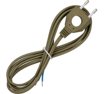 Шнур с плоской вилкой с вырезом TDM ELECTRIC ШУ04 ШВВП 2x0,75мм2 1,7 м. бронза SQ1305-0033