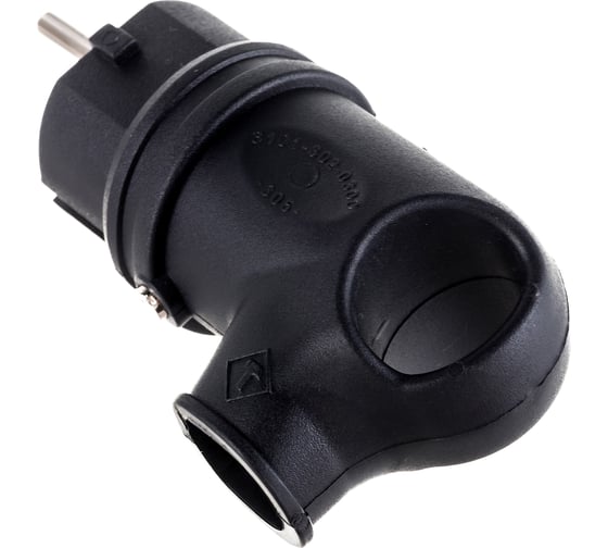 Силовая угловая вилка каучук TP Electric 16A, 240В, IP44 3101-302-0300