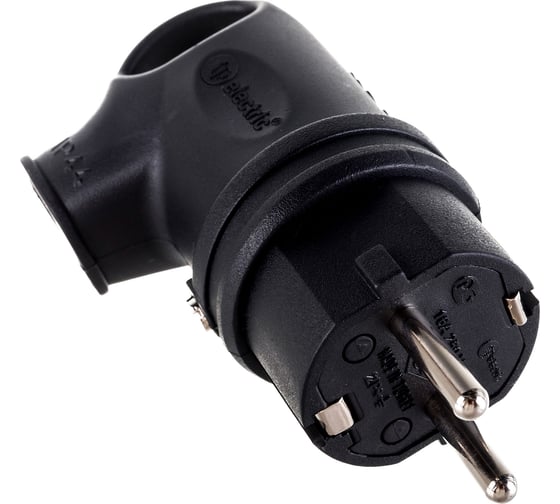 Силовая угловая вилка каучук TP Electric 16A, 240В, IP44 3101-302-0300