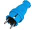 Силовая прямая вилка TP Electric каучук синий 16A, 240В, IP44 3101-301-0900 3