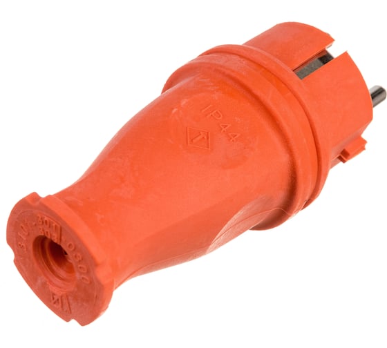 Силовая прямая вилка TP Electric каучук оранжевый 16A, 240В, IP44 3101-301-2300