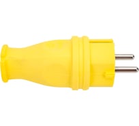 Силовая прямая вилка TP Electric каучук желтый 16A, 240В, IP44 3101-301-0700