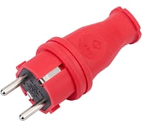 Силовая прямая вилка TP Electric каучук Красный 16A, 240В, IP44 3101-301-1600