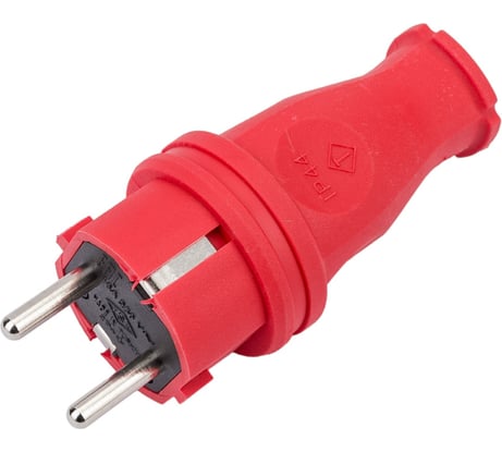 Силовая прямая вилка TP Electric каучук Красный 16A, 240В, IP44 3101-301-1600