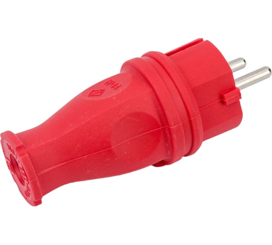 Силовая прямая вилка TP Electric каучук Красный 16A, 240В, IP44 3101-301-1600