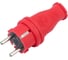 Силовая прямая вилка TP Electric каучук Красный 16A, 240В, IP44 3101-301-1600 2