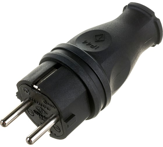 Силовая прямая вилка TP Electric каучук 16A, 240В, IP44 3101-301-0300