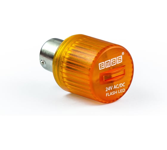 Cтробоскоп Emas FLESH, цоколь BA15S, для сигнальных колонн серии IK, жёлтый цвет IKMF024S