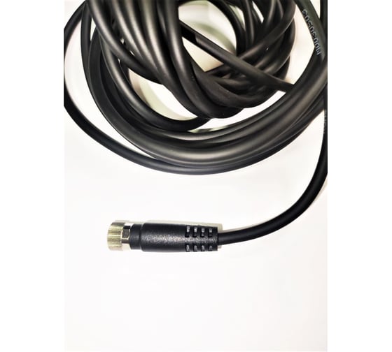 Соединитель кабельный VELLEDQ M12P-F05T-10.0PUR/BK Латунь 5-PIN IP67, кабель Пу 10 м,125 DC 08-00025159