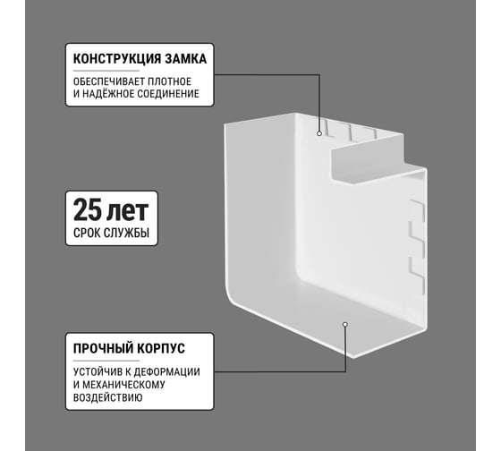 Поворот TDM ELECTRIC на 90 градусов КМП 100x60 (2 шт./комплект) SQ0411-0098