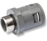 Фитинг пластиковый Weyer WQGM-M32G/AD34.5 коннектор прямой, полиамид / никел.латунь, цвет серый, нар. M32х1.5, гофра диам. 34,5 мм, IP68 , -40C-+100C WE0302200 1