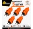 Вилка прямая каучуковая влагозащищенная AGIS Profile с/з, 16 А, 250В, IP44, оранжевая, упаковка 5 штук 80.01.40.100-5 2