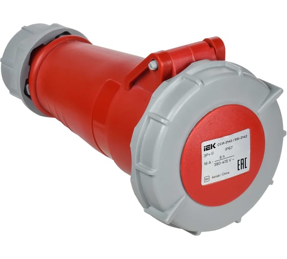 Розетка переносная IEK ССИ-2142 16А-6ч 380В 3P+PE IP67 PSR22-016-4-0-67