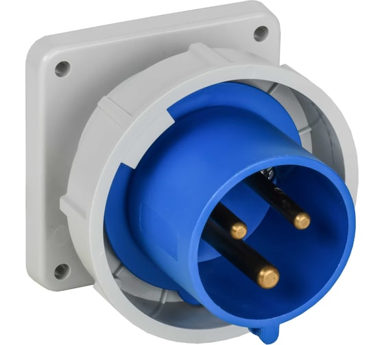 Вилка встраиваемая IEK ССИ-3232 32А-6ч 220В 2P+PE IP67 PSR31-032-3-0-67