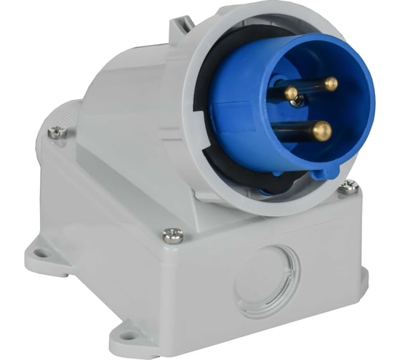 Вилка стационарная IEK ССИ-5132 16А-6ч/220В 2P+PE IP67 PSR51-016-3-0-67