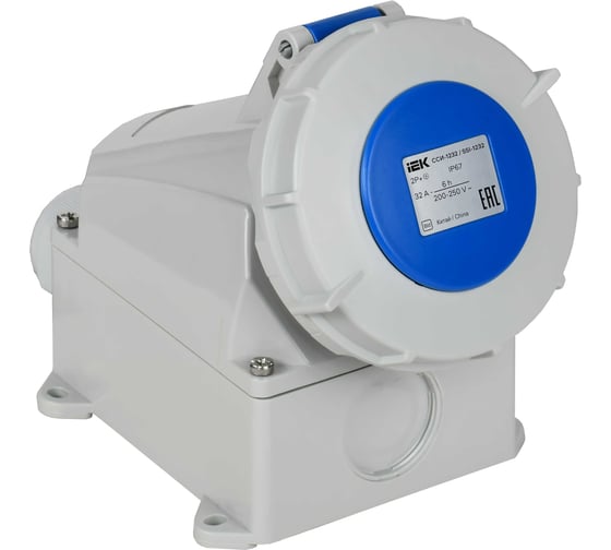 Розетка стационарная IEK ССИ-1232 32А-6ч 220В 2P+PE IP67 PSR11-032-3-0-67