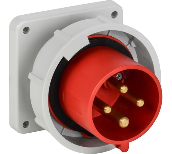 Вилка встраиваемая IEK ССИ-3242 32А-6ч 380В 3P+PE IP67 PSR32-032-4-0-67