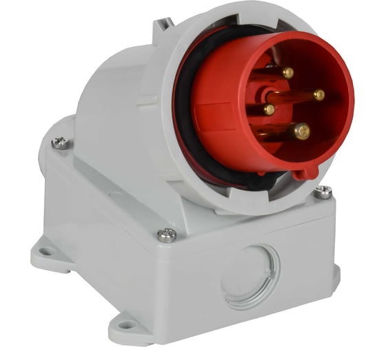 Вилка стационарная IEK ССИ-5142 16А-6ч/380В 3P+PE IP67 PSR52-016-4-0-67