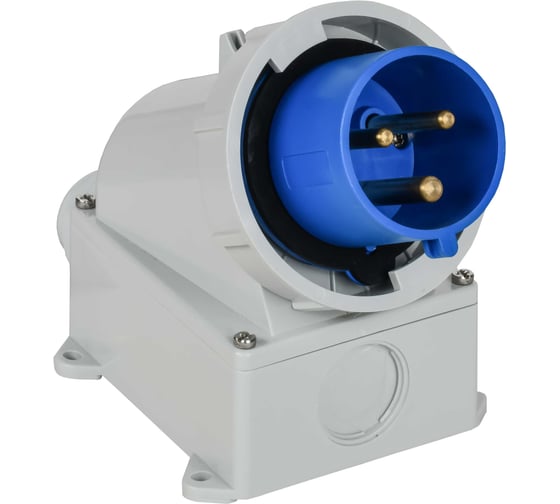 Вилка стационарная IEK ССИ-5232 32А-6ч/220В 2P+PE IP67 PSR51-032-3-0-67