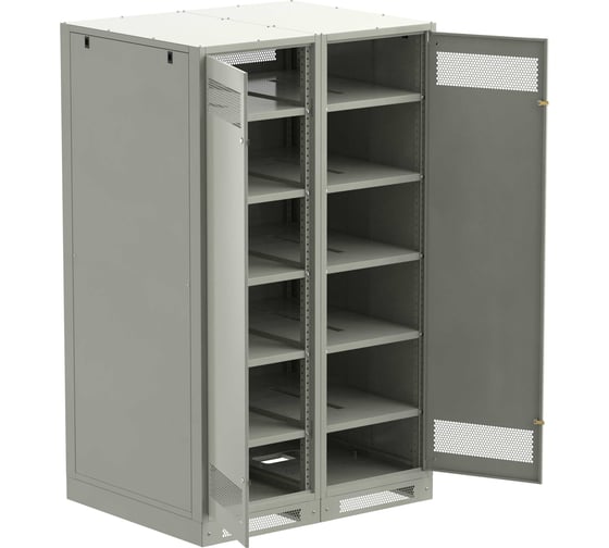 Шкаф аккумуляторный пустой ITK LINEA B 2000х1200х950мм двустворчатая металлическая дверь серый LB35-20H29-2M