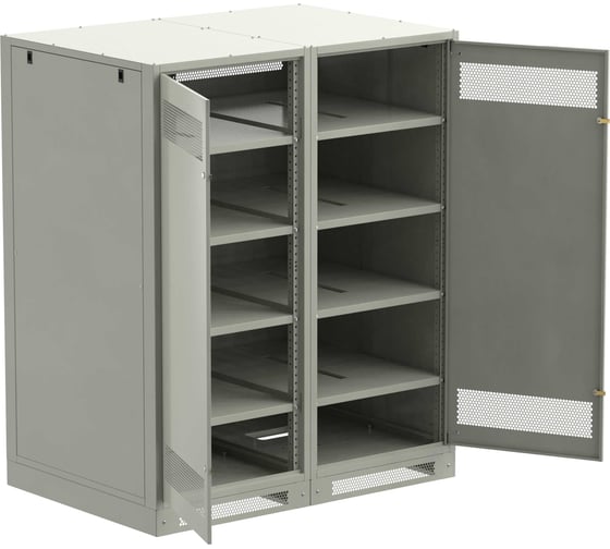 Шкаф аккумуляторный пустой ITK LINEA B 1700х1400х950мм двустворчатая металлическая дверь серый LB35-17H49-2M