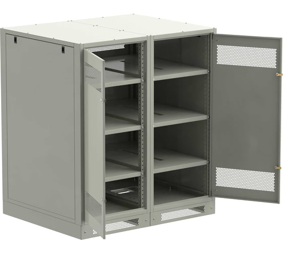 Шкаф аккумуляторный пустой ITK LINEA B 1350х1200х950мм двустворчатая металлическая дверь серый LB35-13H29-2M