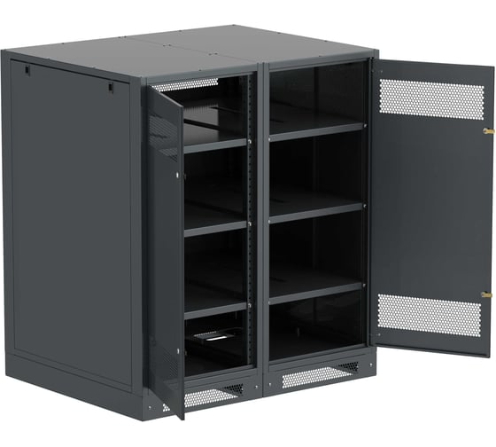 Шкаф аккумуляторный пустой ITK LINEA B 1350х1200х950мм двустворчатая металлическая дверь черный LB05-13H29-2M