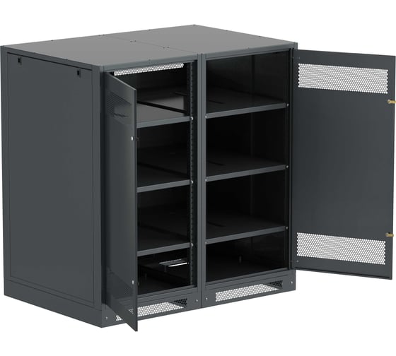 Шкаф аккумуляторный пустой ITK LINEA B 1450х1400х950мм двустворчатая металлическая дверь черный LB05-14H49-2M