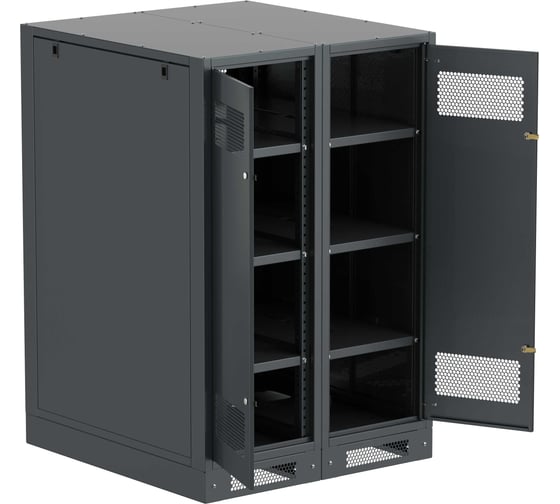 Шкаф аккумуляторный пустой ITK LINEA B 1350х900х950мм двустворчатая металлическая дверь черный LB05-13H99-2M