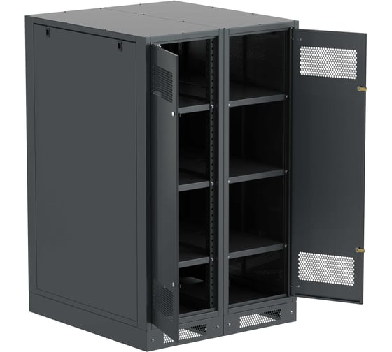 Шкаф аккумуляторный пустой ITK LINEA B 1450х900х950мм двустворчатая металлическая дверь черный LB05-14H99-2M