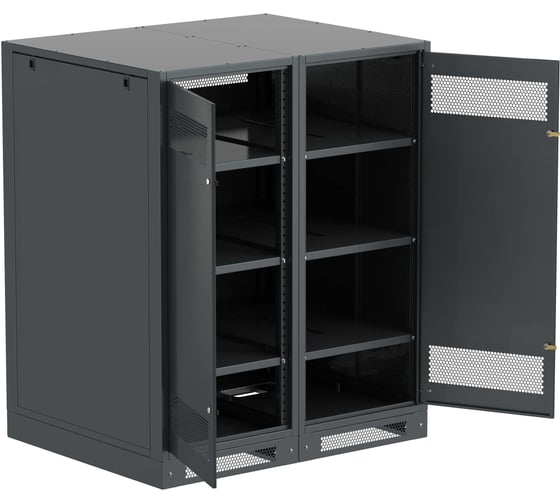 Шкаф аккумуляторный пустой ITK LINEA B 1450х1200х950мм двустворчатая металлическая дверь черный LB05-14H29-2M