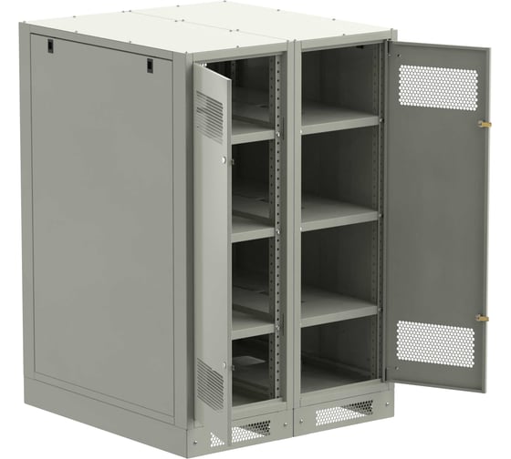 Шкаф аккумуляторный пустой ITK LINEA B 1350х900х950мм двустворчатая металлическая дверь серый LB35-13H99-2M