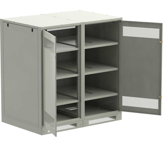 Шкаф аккумуляторный пустой ITK LINEA B 1450х1400х950мм двустворчатая металлическая дверь серый LB35-14H49-2M