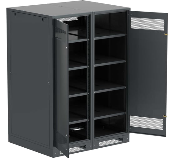 Шкаф аккумуляторный пустой ITK LINEA B 1700х1200х950мм двустворчатая металлическая дверь черный LB05-17H29-2M