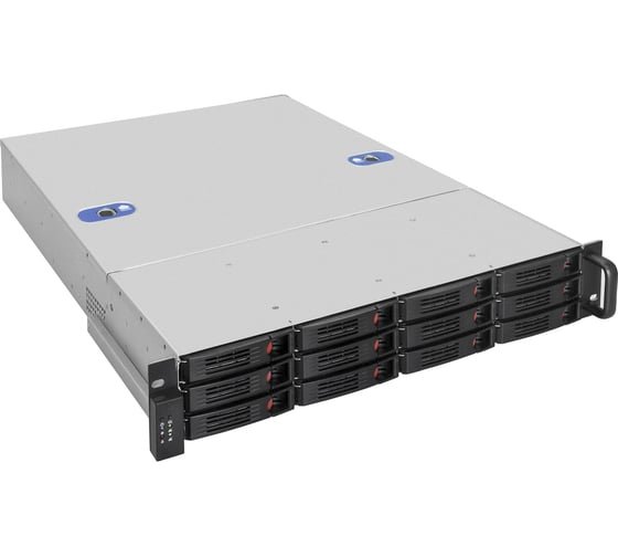 Серверный корпус ExeGate Pro 2U660-HS12 RM 19, высота 2U, глубина 660, БП 1U-600ADS, 12xHotSwap 293396