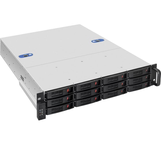 Серверный корпус ExeGate Pro 2U550-HS12 RM 19 высота 2U, глубина 550 мм, блок питания 1U-900ADS, 12xHotSwap, USB 293180
