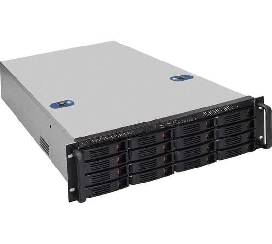 Серверная платформа ExeGate Pro 3U660-HS16 RM 19, высота 3U, глубина 660, Redundant БП 2x800W, 16xHotSwap, USB 292420