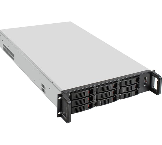 Серверная платформа ExeGate Pro 2U650-HS09 RM 19, высота 2U, глубина 650, Redundant БП 2x1200W, 9xHotSwap, 2*USB 294282