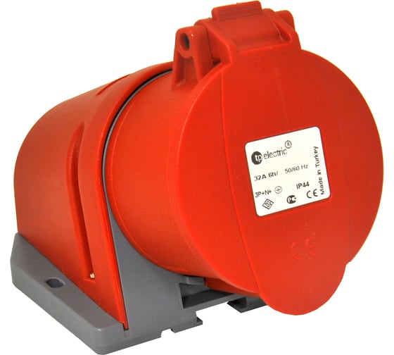 Кабельная настенная розетка TP Electric Быстрое соединение 32A, 400В, 3P+N+E, IP 44 3007-307-1600