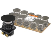 Выключатель TDM ELECTRIC кнопочный КЕ 021-У2-исп.2 гриб без фиксации черный 1з+1р 10A 660B IP40 SQ0753-0019