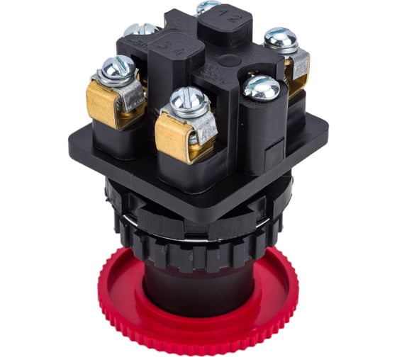 Выключатель TDM ELECTRIC кнопочный КЕ 021-У2-исп.2 гриб без фиксации красный 1з+1р 10A 660B IP40 SQ0753-0018