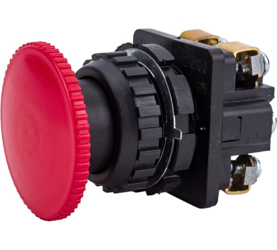 Выключатель TDM ELECTRIC кнопочный КЕ 021-У2-исп.2 гриб без фиксации красный 1з+1р 10A 660B IP40 SQ0753-0018