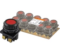 Выключатель TDM кнопочный КЕ 011-У2-исп.5 красный 1р 10A 660B IP40 SQ0753-0014
