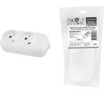 Розеточная колодка TDM ELECTRIC 2 гнезда 2П б/з 10А 250В белая серии Народная SQ1806-0413