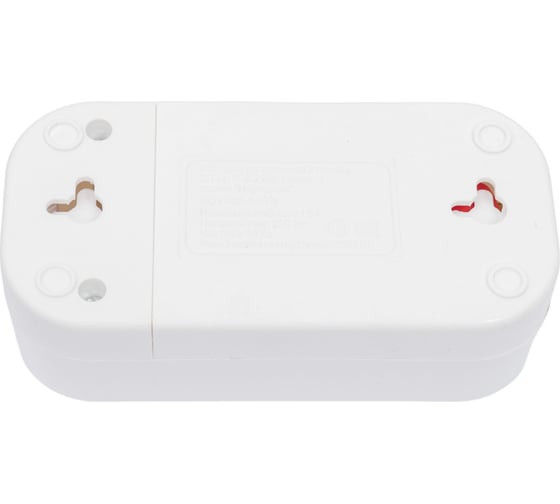 Розеточная колодка TDM ELECTRIC 2 гнезда 2П+З 16А 250В белая серии Народная SQ1806-0414