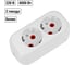Розеточная колодка TDM ELECTRIC 2 гнезда 2П+З 16А 250В белая серии Народная SQ1806-0414 2