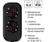 Розеточная колодка TDM ELECTRIC 2 гнезда 2П+З 16А 250В черная серии Народная SQ1806-0423 3