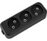 Розеточная колодка TDM ELECTRIC 3 гнезда 2П б/з 10А 250В черная серии Народная SQ1806-0425 1