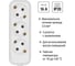 Розеточная колодка TDM ELECTRIC 3 гнезда 2П+3 16А 250В белая серии Народная SQ1806-0417 3